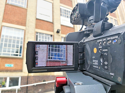 Video camera records the side of Maidwell