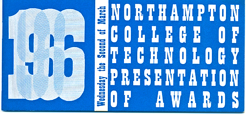 Blue 1966 College of Technology presentation of awards logo design