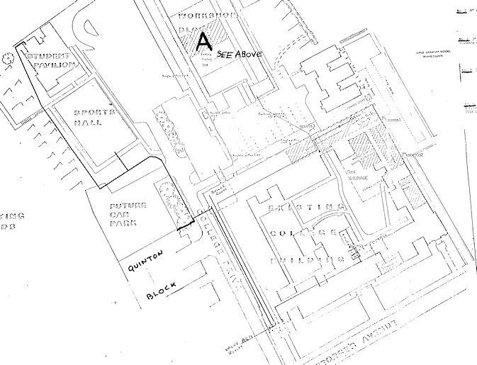 Plan of the Avenue site in 1970