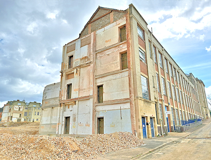 Maidwell west side, with some of the building demolished