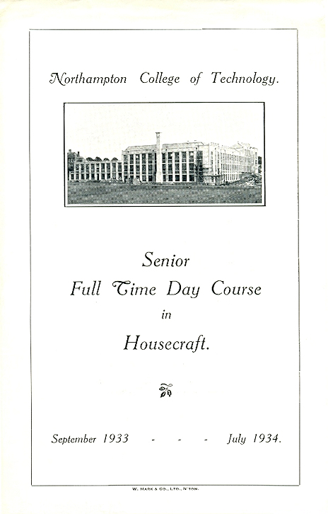 Brochure cover featuring photo of the back of Maidwell