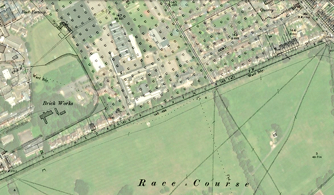 Old map of Avenue, and part of St. George's Avenue and the Racecourse